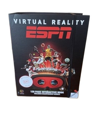 Brand New ESPN Virtual Reality Interactive Book Set VR Goggles 128 Pg Medals