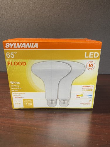 BRAND NEW SYLVANIA LED FLOOD LIGHTS 2 PACK BR30 BULBS DIMMABLE