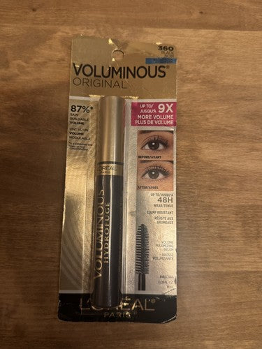 L'Oreal Paris Voluminous Original Mascara 360 Black Noir Waterproof 87% Volume
