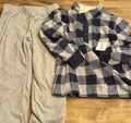BRAND NEW CARTERS CORE 2 Pc SET TODDLER SQUARE DESIGN FLEECE W/ PANTS 4t