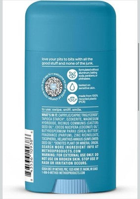 method mens deodorant Glacier & Granite 2.65 Oz  Aluminum & Baking Soda Free New