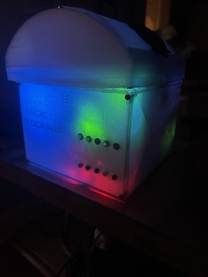 HAND MADE LOGICAL LOCK BOX SAFE W/ 4 BUTTON CODE-METAL LOCK-LEDS+AUDIO PORTABLE
