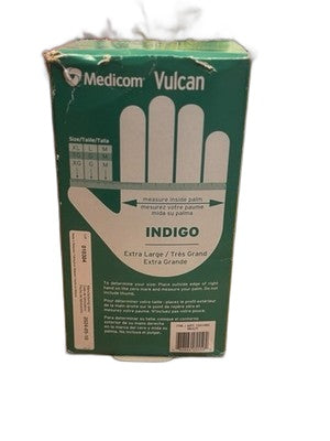 Medicom Vulcan Nitrile Gloves XL Indigo 150 Count Disposable Gloves
