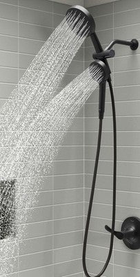 New KOHLER Claro Dual Wall-Mount Fixed and Handheld Shower Head in Matte Black