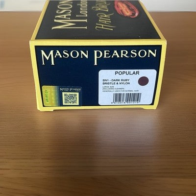 New Mason Pearson Popular Hair Brush BN1 Dark Ruby Bristle & Nylon Mix BN1 LRG