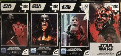 Novelty Star Wars Collectors Puzzles 4-1000 piece Packs Darth Vader Kylo Ren