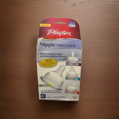 Lot 2 Playtex Nipple Medium Flow Variety Kit 4 Count Each Baby Feeding New