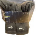 Nike Youth Performance Cushioned Crew Socks 6 Pack Black Size 5Y-7Y Dri-Fit