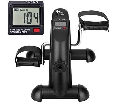 Mini Exercise Bike, Himaly Under Desk Bike Pedal Exerciser w/ LCD Display (Read)