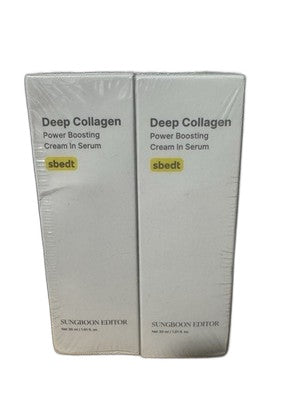 Sbedt Deep Collagen Power Boosting Cream in Serum 30ml / 1 oz FULL SIZE (2 PACK)