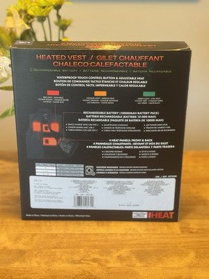 New Chaleco 32 Degrees Heat Rechargeable Heated Vest Size L/G Battery Pack