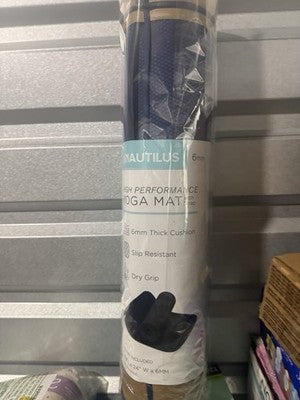 Nautilus High Performance Yoga Mat 6mm W/strap Blue