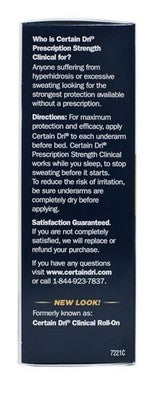 Certain Dri Prescription Strength Clinical Antiperspirant Roll-On Deodorant-3 Pk