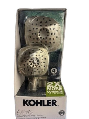 Kohler 3-in-1 Multifunction Shower Combo Kit Brushed Nickel Magnetic Dock NEW