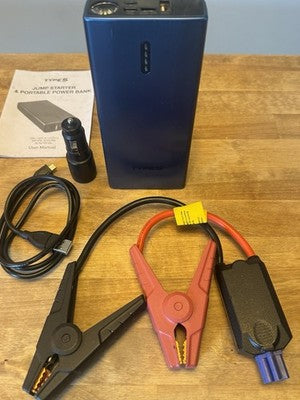Type S Battery Charger Jumper Cable Starter Pack AC56789 200A Peak Emergency Kit