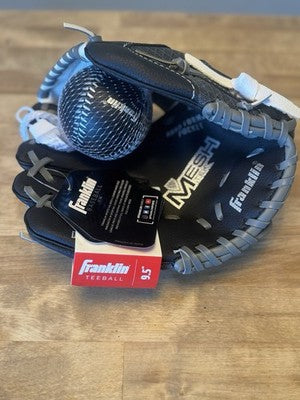 NWT Franklin Sports Kids Baseball Gloves - RTP Youth Teeball Glove + Ball Set