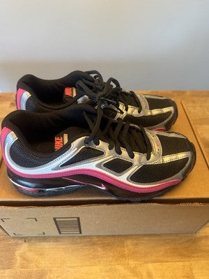 NIKE Size 7 Women's Reax Run 5 Black Pink 407987-001 Running Shoes Training