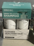 AMOS Professional Green Tea Active Shampoo 500mL x2 Korea Hair Care Set