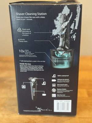 Philips Norelco Shaver 8000 Wet/Dry Electric Razor Nose Trimmer Cleaning Station