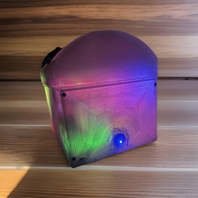 HAND MADE LOGICAL LOCK BOX SAFE W/ 4 BUTTON CODE-METAL LOCK-LEDS+AUDIO PORTABLE