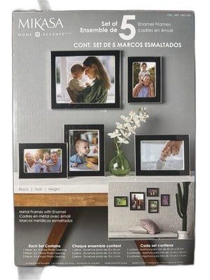 Mikasa Home Accents Set of 5 Enamel Frames New In Box
