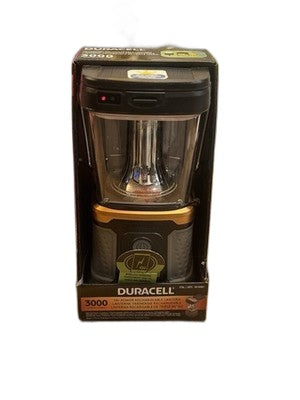 New Duracell 3000 Lumen Tri-Power Rechargeable Lantern Solar USB Camping Light