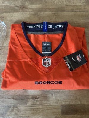 Nike NFL Denver Broncos Nik Bonitto #15 On Field Alternate Orange Jersey XL New