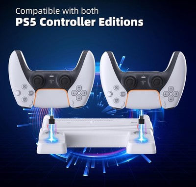 PS5 Stand PS5 Slim Stand with Cooling Station and Controller Charging Station