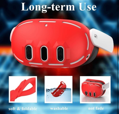 Front Shell Headset Case Silicone Cover Skin Compatible with Oculus/Meta Quest 3