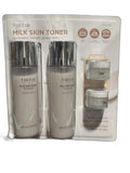 TIRTIR Milk Skin Toner Glow Set 2x200ml 2x15ml Ceramic Cream Hydrating K-Beauty