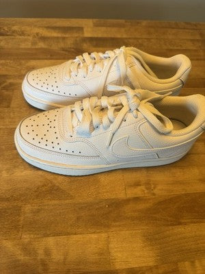 Women Nike Court Vision Low Casual Sneakers Shoes White/White CD5434-100
