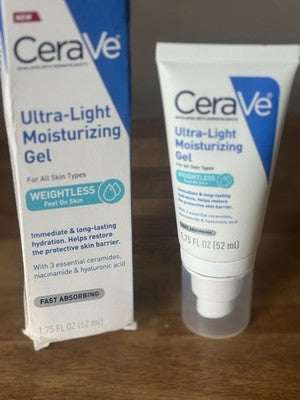 CeraVe Ultra Light Moisturizing Gel For All Skin Types 1.75oz./52ml New In Box