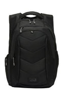 LOLE QUILTED LAPTOP BACKPACK  BLACK 11.8” WX5.9”L 18.5”H THEFT DETERRENT