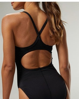 TYR Women's Standard TYReco Solid Diamondback Swimsuit, Black, 32