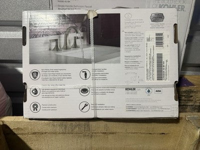 Kohler Riverly 8” Widespread Bathroom Faucet W/Clicker Drain - Brushed Nickel