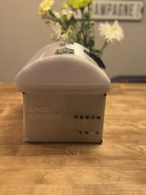 Interactive Puzzle LED Logical  Lock Box w/ Hidden  Safe & Hidden Drawer & Snd