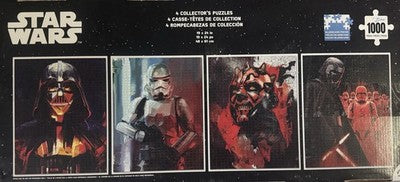 Novelty Star Wars Collectors Puzzles 4-1000 piece Packs Darth Vader Kylo Ren