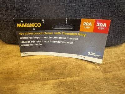 Marinco 103RN Weatherproof Cover Threaded Ring 20A 30A 125V Marine Grade New