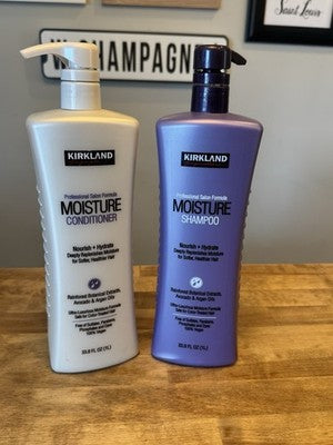 Kirkland Signature Shampoo & Conditioner Moisture 33.8 fl oz ea Sulfate Free .