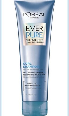 L'Oreal Paris Sulfate Free Shampoo for Curly Hair, Lightweight, Anti-Frizz Hair