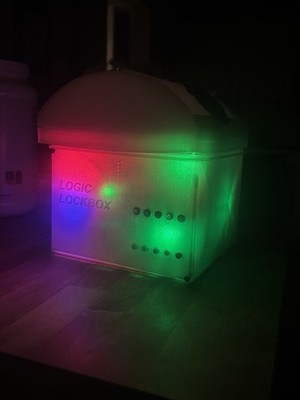 Interactive Puzzle LED Logical  Lock Box w/ Hidden  Safe & Hidden Drawer & Snd