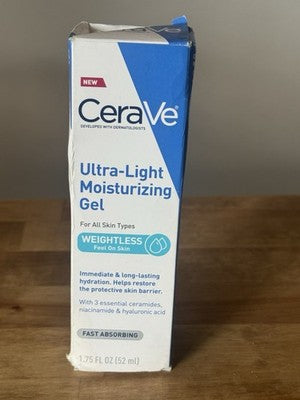 CeraVe Ultra Light Moisturizing Gel For All Skin Types 1.75oz./52ml New In Box