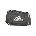 Brand New Adidas Large Black Duffel Bag Gym Travel Honeycomb White Piping Logo