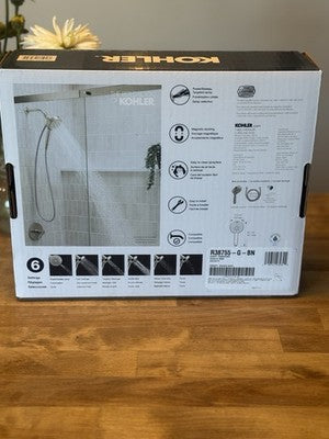 New Sealed Kohler Assert Multifunction Handshower Brushed Nickel 6 Spray 1.75GPM