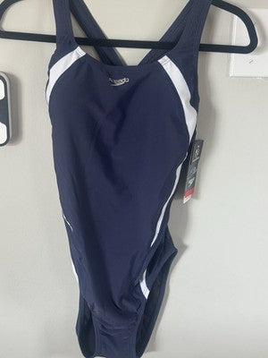 Speedo Women's Swimsuit One Piece Creora Highclo Quantum Splice High Cut Solid