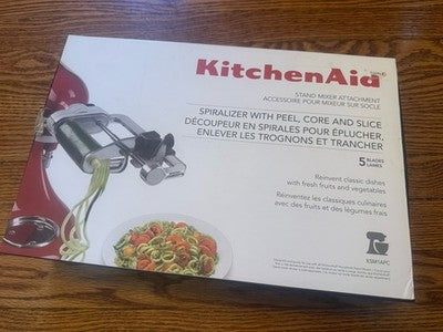 KitchenAid: 5-Blade Spiralizer w/Peel, Core & Slice Attachment for Stand Mixer