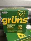 grüns Superfoods Greens Gummies Gut Immune Bone Health Vegan 35 Packs Strawberry