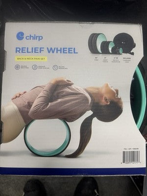 Chirp Relief Wheel - Back & Neck Pain Set 3 Pack with Travel Carrying Case NEW