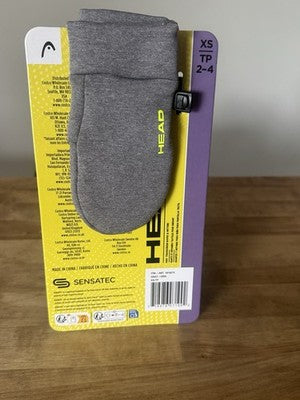 Head Kids' Touchscreen Mittens, 1 Pair, XS (2-4) Gray
