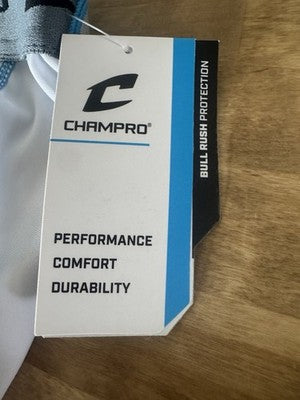 ⁠Champro Bull Rush Football Girdle Compression Shorts Padded White Youth S NWT⁠